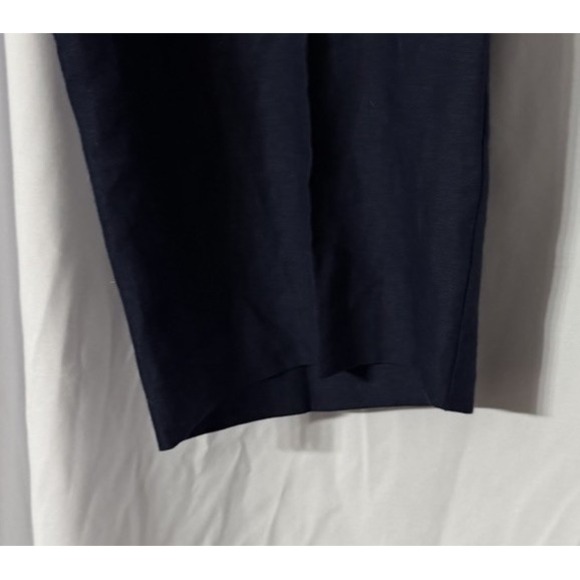 NWT Talbots Bristol Cropped Womens Navy Blue Linen Straight Stretch Pants 16W - Picture 6 of 10